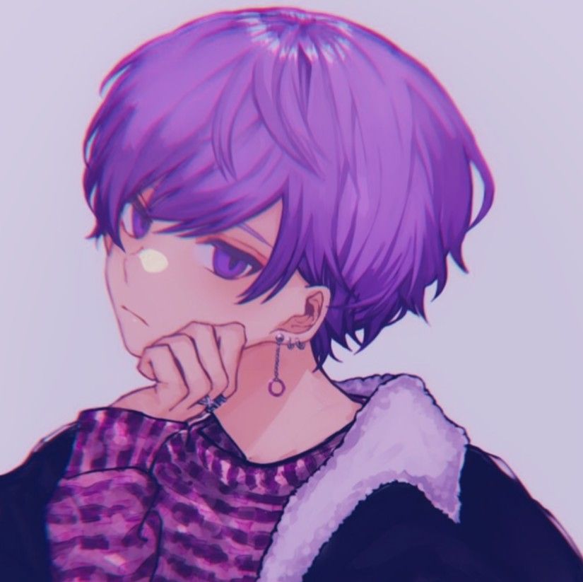 Featured image of post Purple Aesthetic Pfp Anime Boy